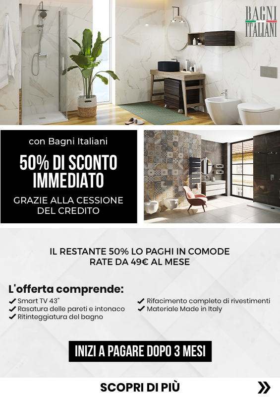 50% di sconto immediato grazie alla cessione del credito