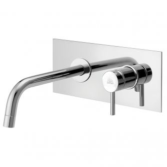 Stick miscelatore mix-lavabo incasso con piastra