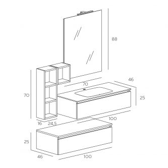 Disegno tecnico modulo Cassettone